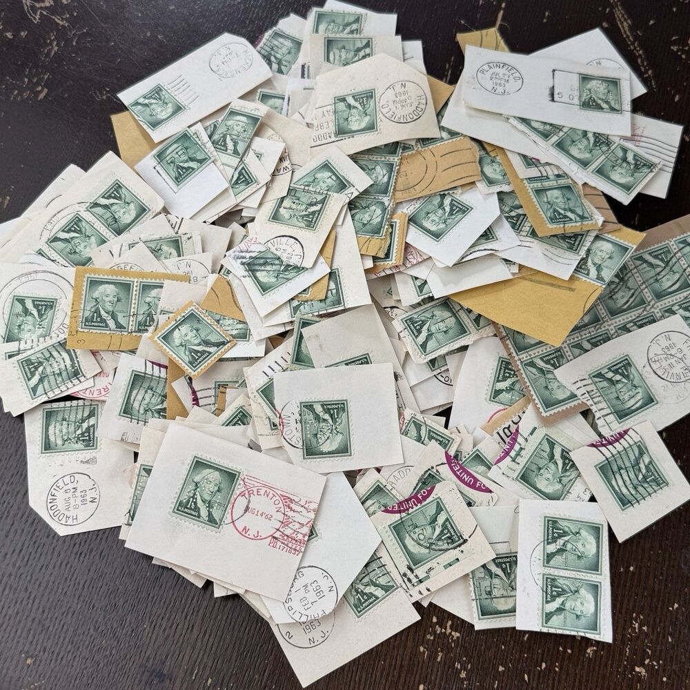 George Washington US Postage 1 Cent Stamps Used Lot Of 425 Green